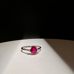 Anello rubino e brillanti