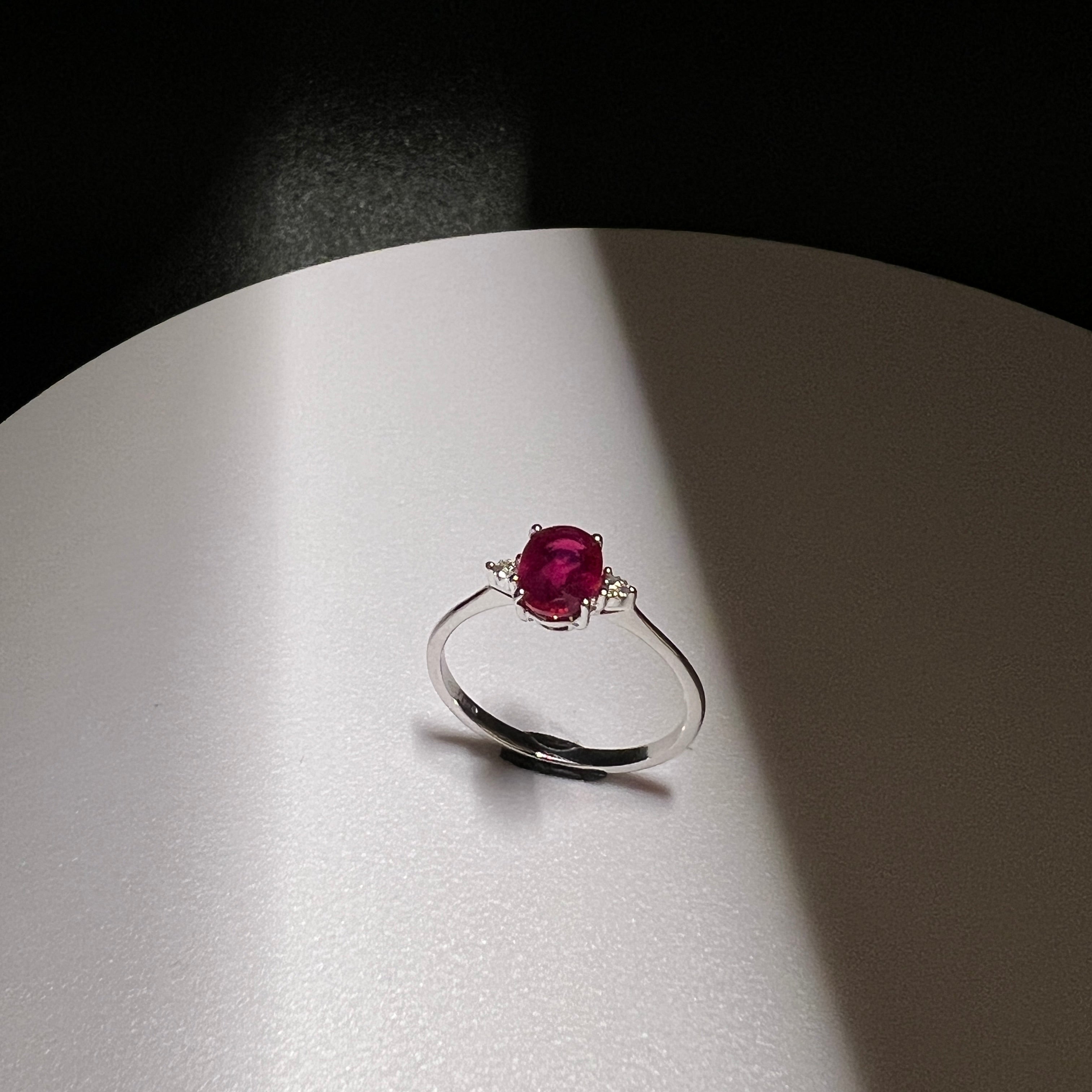 Anello rubino e brillanti
