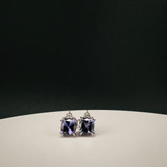 Orecchini tanzanite e brillanti.