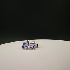 Orecchini tanzanite e brillanti.